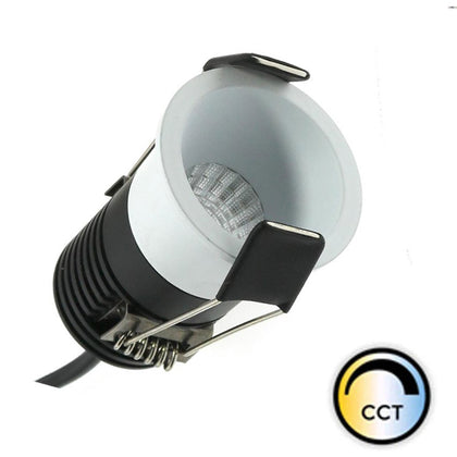  CZLSD Mini foco LED para gabinete de 1 W, 3 W, 110 V, 220 V,  Downlight 12 V DC, incluye lámpara de techo montada en la superficie del  conductor (Color emisor