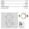 Aro Redondo Fijo Indirecta 88mm GU10 Blanco