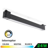 Foco LED Negro Lineal Monofásico 24W CCT