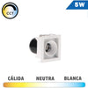 Foco Rectangular Mini LED 5W Blanco CCT 1 Luz