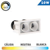 Foco Rectangular Mini LED 10W Blanco CCT 2 Luces