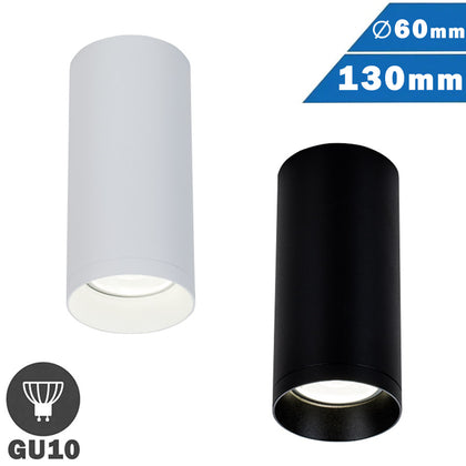 Foco Superficie Fijo 130mm Cilindro para GU10