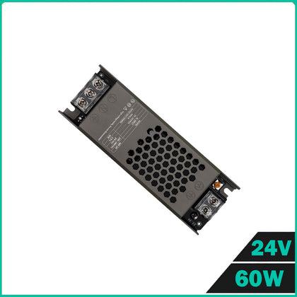 Fuente de alimentación LED reducida de 24V 60W, para cajas de luz.