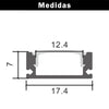 Perfil Aluminio Micro Black para Tiras LED