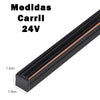 Carril Magnético Superficie Mini 24V 50cm Color Negro