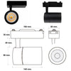 Foco LED COB 30W Negro 24º Monofásico