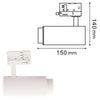 Foco Carril Trifásico LED Blanco 10W Zoom EC Orientable CCT