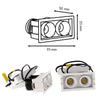 Foco Rectangular Mini LED 10W Blanco CCT 2 Luces