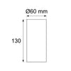 Foco Superficie Fijo 130mm Cilindro para GU10