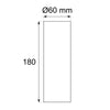 Foco Superficie Fijo 180mm Cilindro para GU10