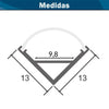 Medidas perfil de aluminio 13x13mm redondo