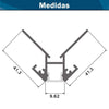 medidas perfil pladur canto tiras LED