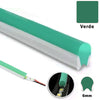 neón LED dual con funda de 6mm verde de grosor y tira LED flexible en color verde