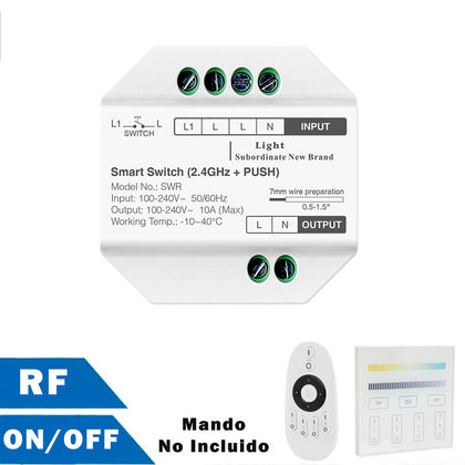 Pastilla LED 100-240V Encendido Apagado ON / OFF RF