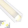 Perfil Aluminio Esquina Recto Tiras LED Color Blanco