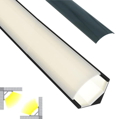 Perfil aluminio BLANCO para tira LED empotrable 23,2x7mm