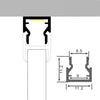 Perfil Aluminio Superficie para Iluminación Baldas Vitrinas