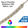 Barra Flexible LED 20W 24V 42 Módulos 55º RGB Rollo 5 Metros