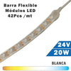 Barra Flexible LED 20W 24V 42 Módulos 55º Luz Blanca Rollo 5 Mts