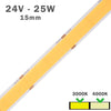 Tira LED 24V 25W COB Ancha 15mm