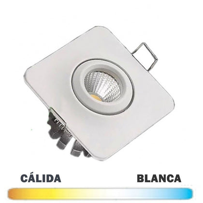Empotrable LED COB Cuadrado 3W Blanco Basculante
