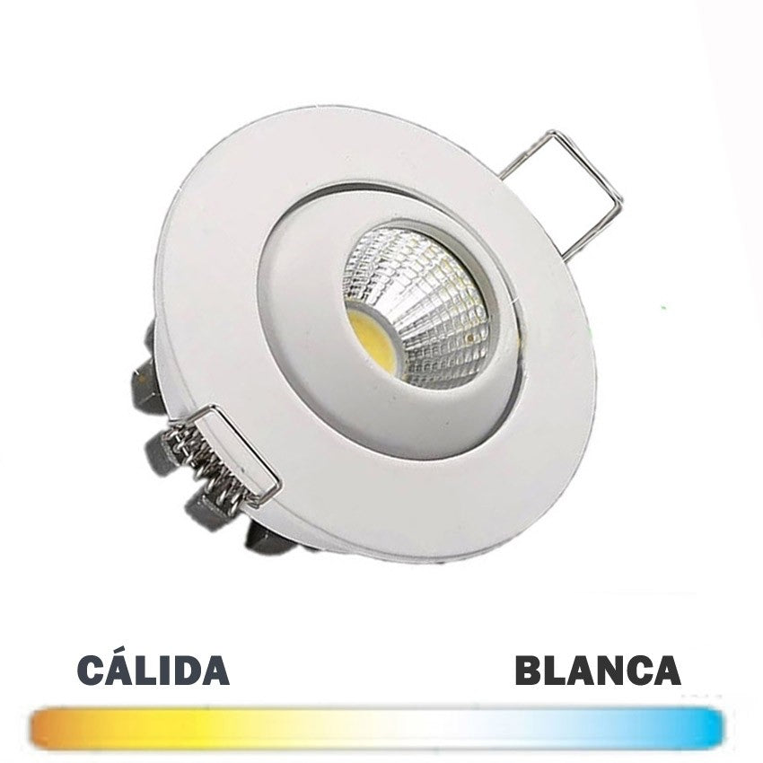 Empotrable LED COB Redondo 3W Blanco Basculante