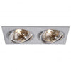 Empotrable Aluminio Rayado Basculante Rectangular 2 Luces QR111