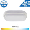 Plafón Superficie LED Oval 18W Exterior IP44