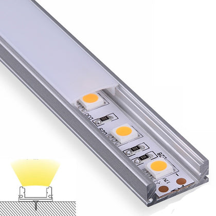 Perfil De Aluminio Superficie Para Tira LED Con Difusor 3909 - 2M