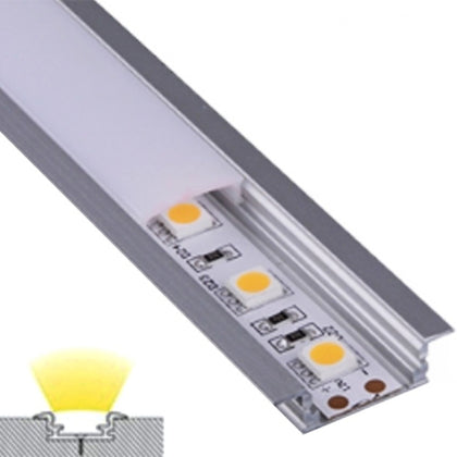 Perfil Aluminio Aletas Empotrar Micro Tiras LED