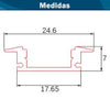 Perfil Aluminio Aletas Empotrar Micro Tiras LED