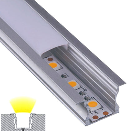 Perfil Aluminio Aletas Empotrar Alto Tiras LED