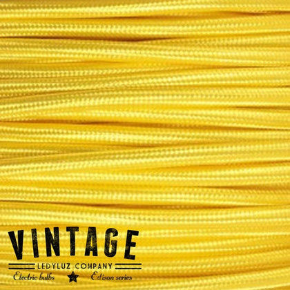 Metro Cable Cordón Textil Tela Liso Dorado