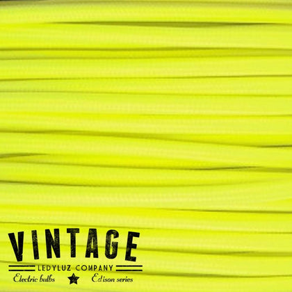 Metro Cable Cordón Textil Tela Liso Amarillo