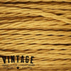 Metro Cable Cordón Textil Tela Trenzado Dorado