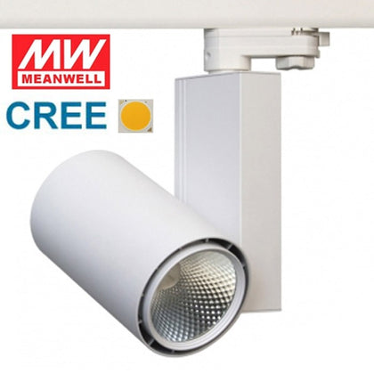 Foco Carril LED COB CREE 30W Blanco F. Meanwell