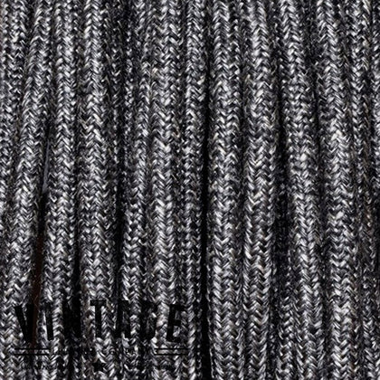 Metro Cordón Textil Liso Gris Oscuro Italiano