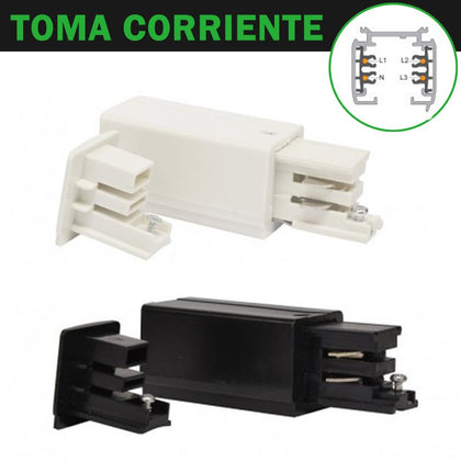 Conector Toma Corriente Carril Trifásico