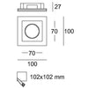 Empotrable Escayola Cuadrado Bajo 1 Luz GU10