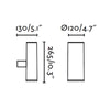 APLIQUE PARED 2 x GU10 GRIS