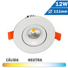 Empotrable LED COB 12W 111mm Diam Redondo Blanco