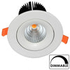 Empotrable COB 20W 142mm Diam Regulable Redondo Blanco Basculante