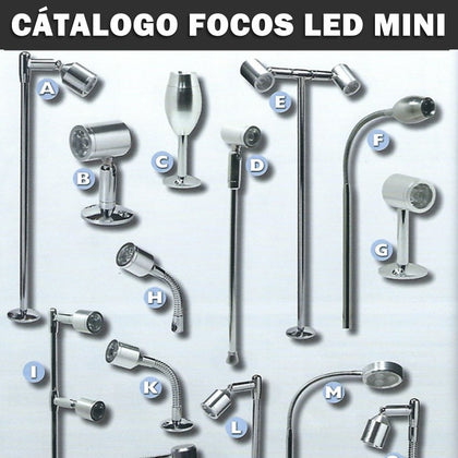 Focos LED Para Vitrinas Y Exposiciones - Luz Cálida 3000-3200K, Soporte Metálico, Pack De 2 Unidades, Color Plata