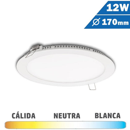 Panel LED Redondo Blanco 12W Diámetro 170mm