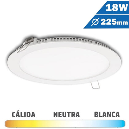 Panel LED Redondo Blanco 18W Diámetro 225mm