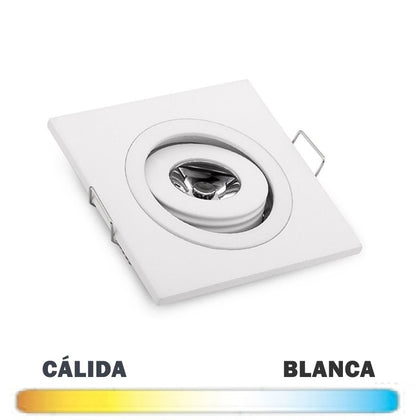 Empotrable LED Mini Cuadrado Blanco 3W Basculante