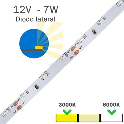 Tira LED 12V 7W Diodo Vista Lateral