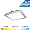 Panel LED Cuadrado Níquel 12W 170 x 170mm