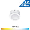 Plafón Blanco Redondo 6W 80mm Borde Tira LED