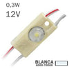 Módulo LED de bajo consumo 0,3W por pastilla a 12V para la iluminación de rotulación en luz blanca.